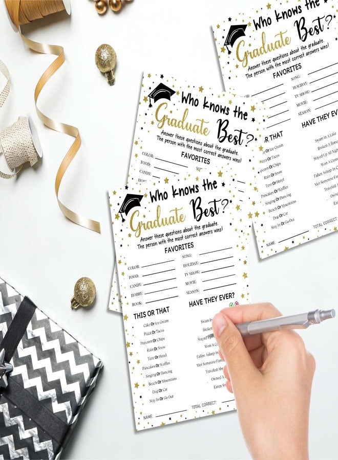 Kqfdr Graduation Party Games - Who Knows the Graduate Best Grad Party Decorations Supplies - High School College Graduation Party Favors -25 Pcs -A01 - Image 3