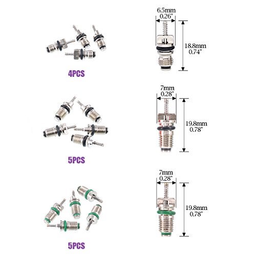 Swpeet 40Pcs Air Conditioning Valve Core Kit AC R12 R134a Refrigeration Tire Valve Stem Cores With Remover tool for Most car - Image 3