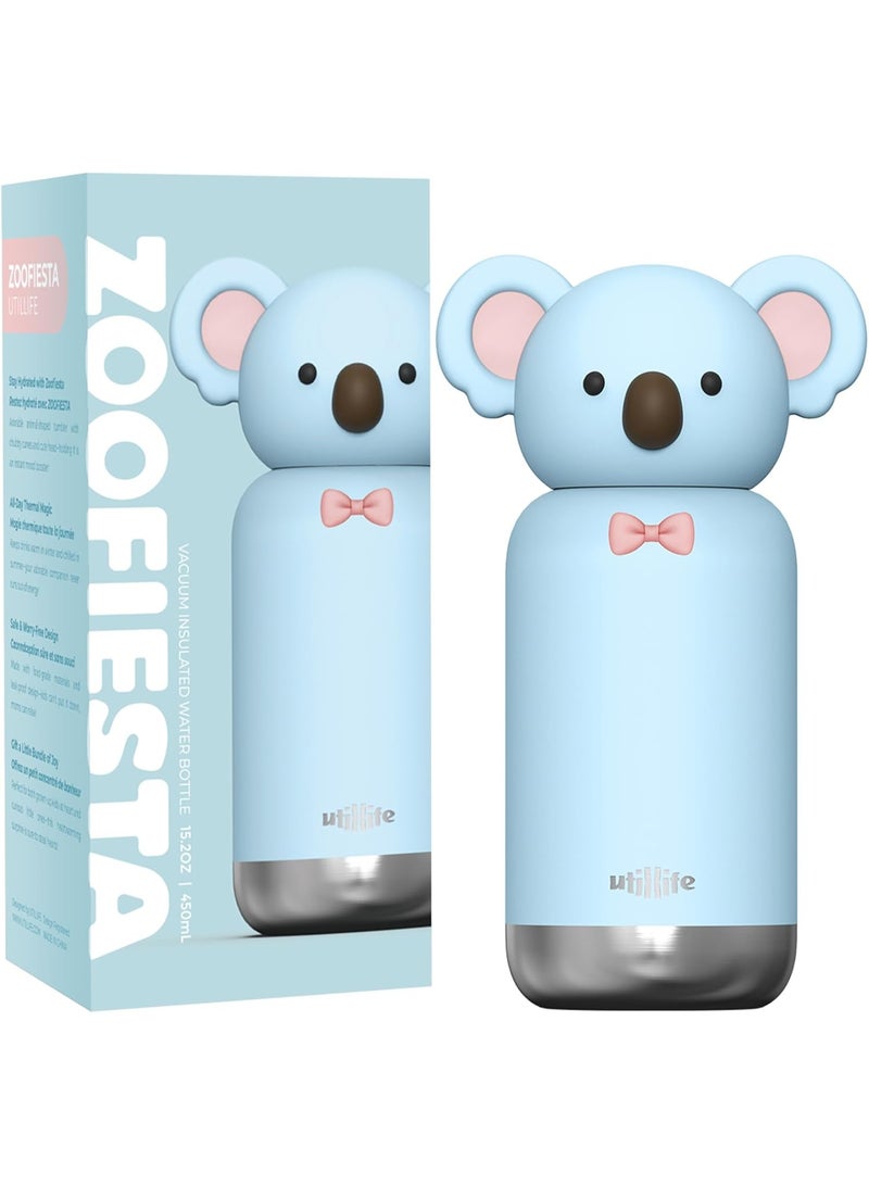 Utilife Zoofiesta Kids Water Bottle - Koala Design - Leak-Proof & BPA-Free - Image 1