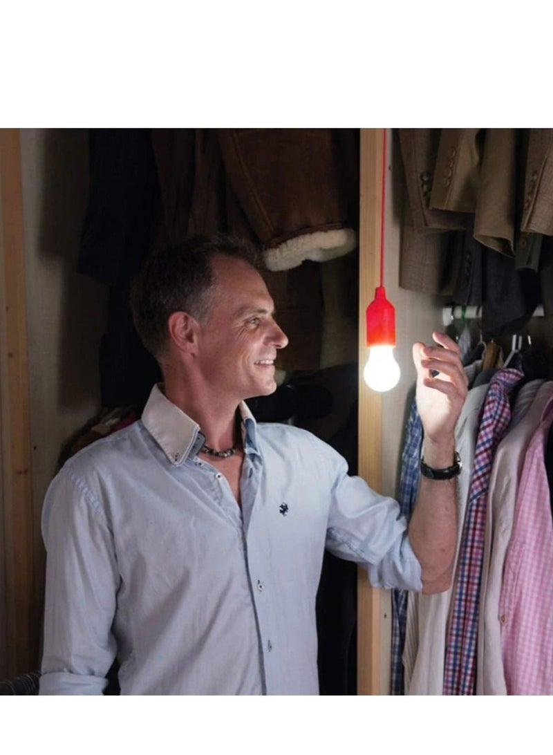 Excefore مجموعة من 8 لمبات إضاءة LED قابلة للسحب، لمبات إضاءة ساطعة قابلة للتعليق، مناسبة للمهرجانات وحفلات الزفاف والتخييم والشواء وحفلات الحديقة - Image 2