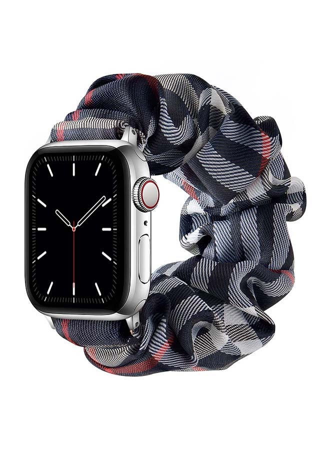 Perfii Flexi Elastic Solo Loop Band For Apple Watch Series 6/SE/5/4/3/2/1 Black Cross - Image 1