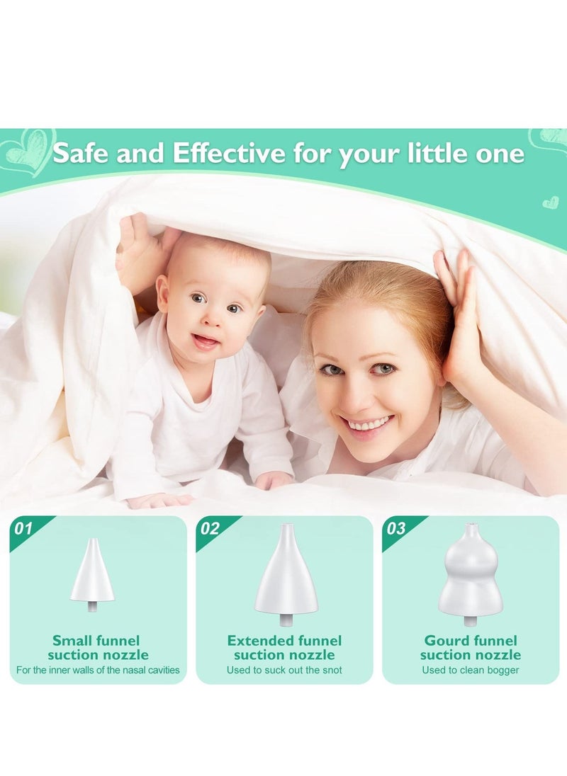 Generic Nasal Aspirator for Baby Electric Baby Nose Sucker with Adjustable Suction Level, USB Rechargeable with 3 Silicone Tips Music and Light Soothing Function  - Image 3