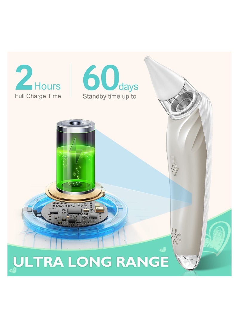 Generic Nasal Aspirator for Baby Electric Baby Nose Sucker with Adjustable Suction Level, USB Rechargeable with 3 Silicone Tips Music and Light Soothing Function  - Image 5