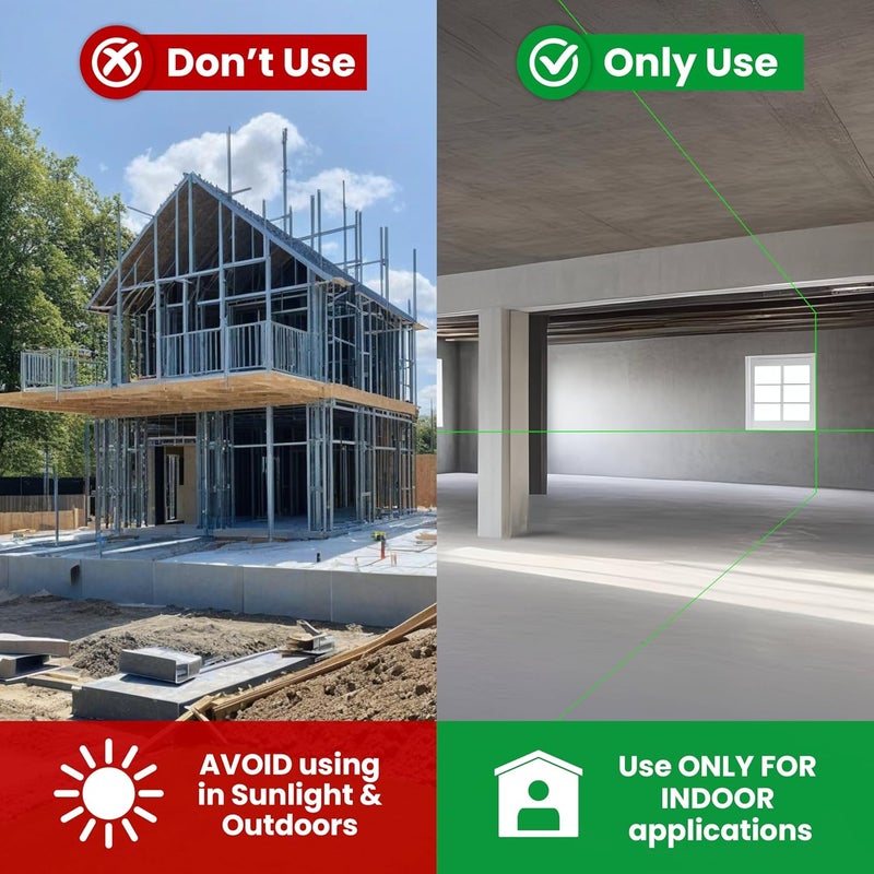 Tomahawk مستوى الليزر OXFORD® OLL 32 - 4 x 360° ليزر أخضر مع مستوى ذاتي، مقاوم للماء والغبار IP54، معتمد من GS و CE - مجموعة كاملة مع حامل مغناطيسي - Image 2