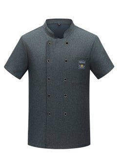 NIBEMINENT Chef Uniform Short Sleeve Summer Women's Dining Kitchen Work Wear Clothing Cake Shop Baker Chef Overalls  - Image 1