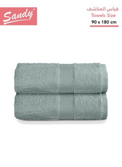 Sandy SANDY Extra Large Bath Towel Set Premium Hotel Quality 100% Cotton Made in Egypt, Soft Quick Drying and Highly Absorbent (2 Pack - 90x180 cm) - Pistachio  - Image 1