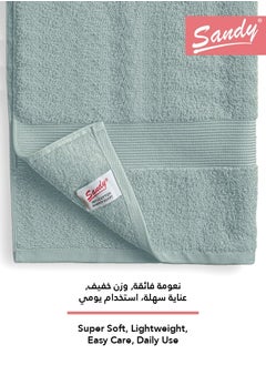 Sandy SANDY Extra Large Bath Towel Set Premium Hotel Quality 100% Cotton Made in Egypt, Soft Quick Drying and Highly Absorbent (2 Pack - 90x180 cm) - Pistachio  - Image 3