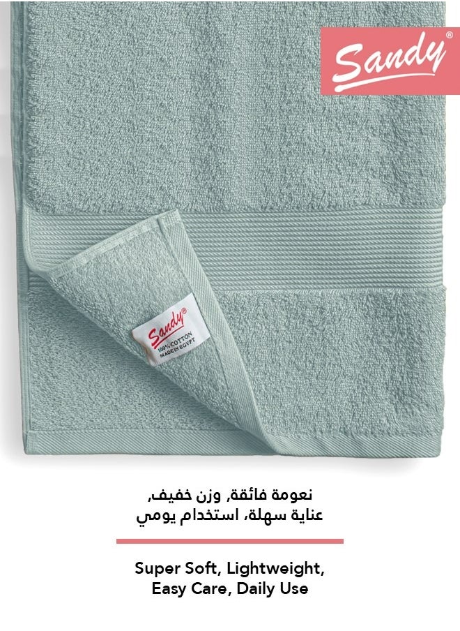 ساندي طقم منشفة حمام كبيرة جدا ساندي بجودة الفنادق قطن 100% صنعت في مصر، ناعمة وسريعة الجفاف وعالية الامتصاص (عبوة من قطعتين - 90×180 سم) - فستقي  - Image 3