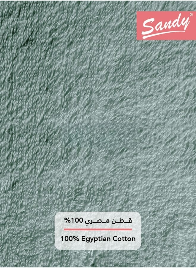 ساندي طقم منشفة حمام كبيرة جدا ساندي بجودة الفنادق قطن 100% صنعت في مصر، ناعمة وسريعة الجفاف وعالية الامتصاص (عبوة من قطعتين - 90×180 سم) - فستقي  - Image 5