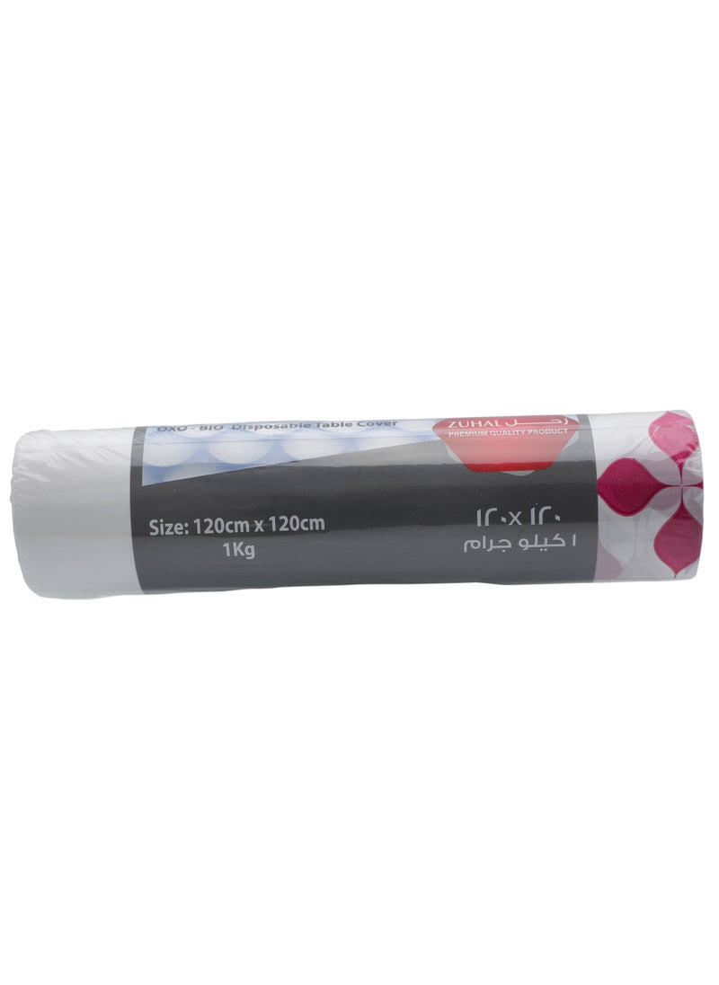 ZUHAL Zuhal Premium Quality Disposable Cover Perforated Plastic Sufra Roll - 120 cm X 120 cm  - Image 1