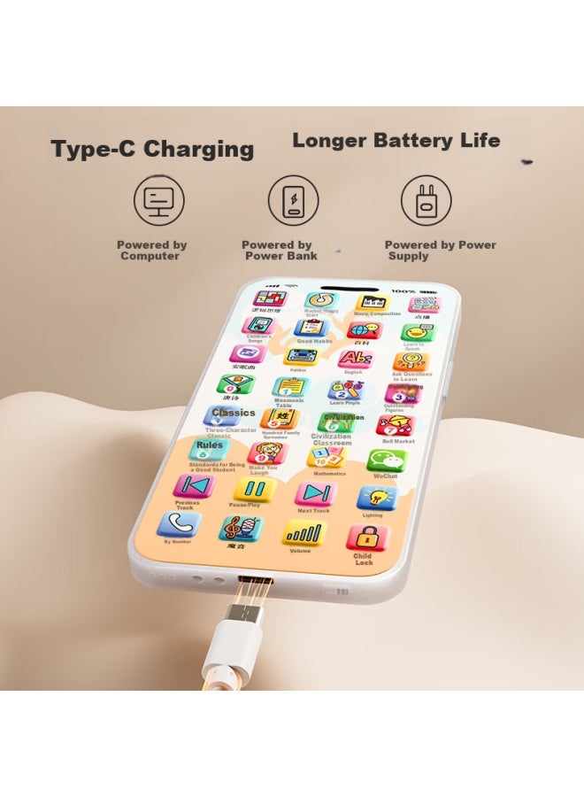 YSR Yisirui Baby Realistic Phone Toy For 0-1 Year Old Children, Chewable, Rechargeable, Early Education Learning, Birthday Gift - Image 5