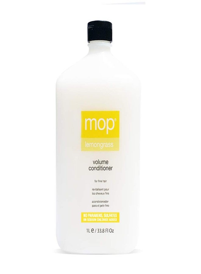 MOP Lemongrass Volume Conditioner For Fine Hair - Chamomile & Lemongrass Extracts Provide Volume, Hydration & Shine, Lightweight Formula - Image 1