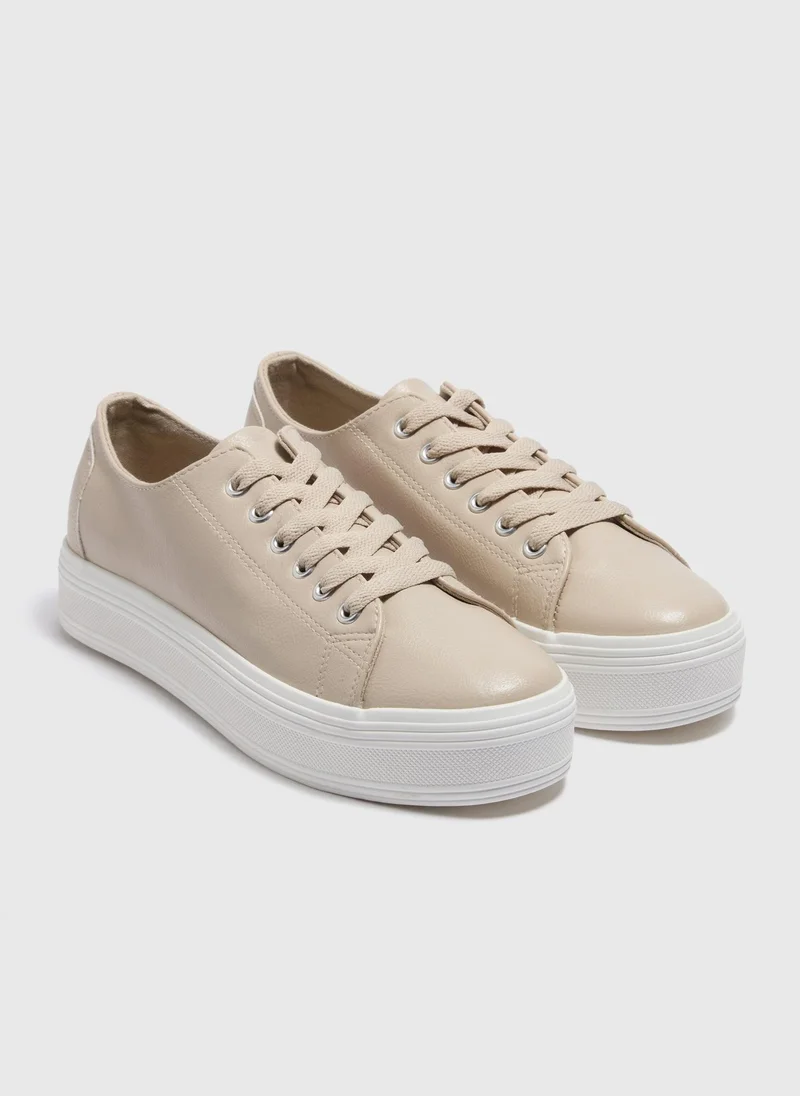 ماتلان Nude Platform Lace Trainers
