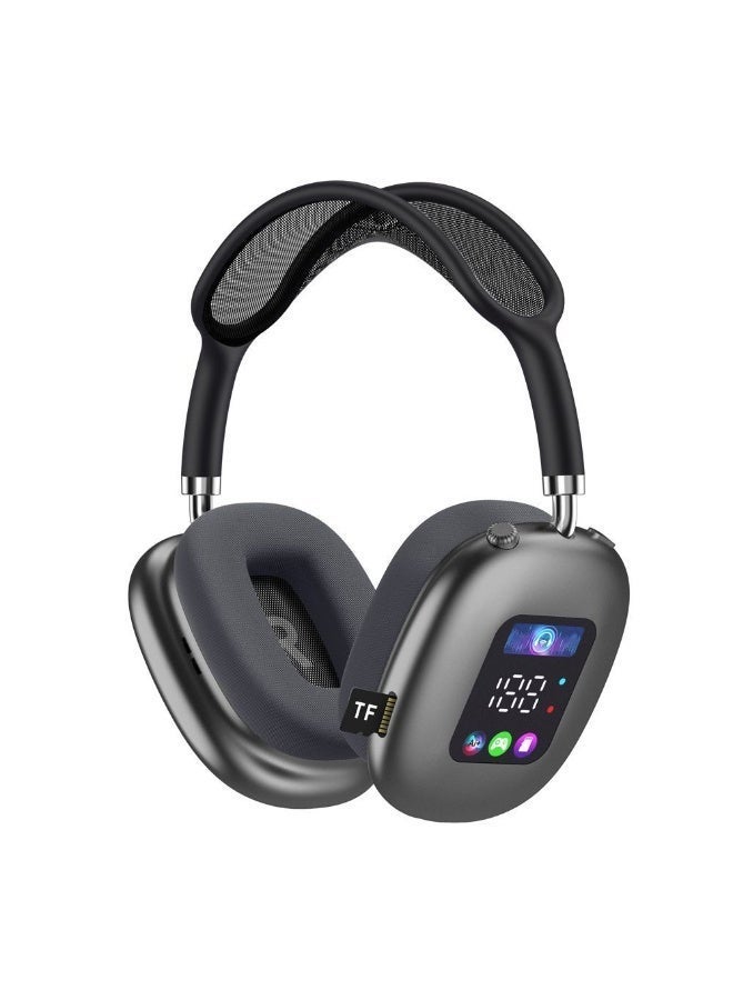MAX600 Head mounted Bluetooth Earphones, Bluetooth 5.4, LED LCD Display, Immersive 8D Stereo HiFi Sound and BISA Dolby Class Space, Stunning Bass, Sound Effects, Supports Bluetooth and TF Card Mode Switching - Image 2