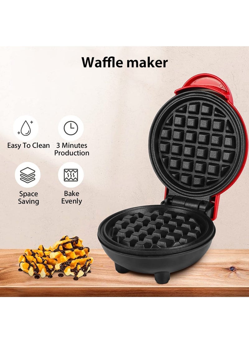 Mini Electric Waffle Maker for Hash Browns,French Toast,Grilled Cheese,Quesadilla,Brownies,Cookies