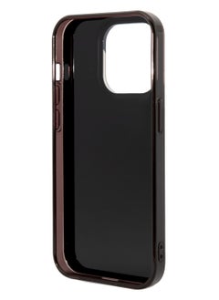 AMG iPhone 14 Pro Max Case Transparent Double Layer Back Cover with Checkered Flag Pattern / Lifted Ring Case / Bumper Protection / Slim Profile / Easy Snap-On / Drop Protection - Red  - Image 2