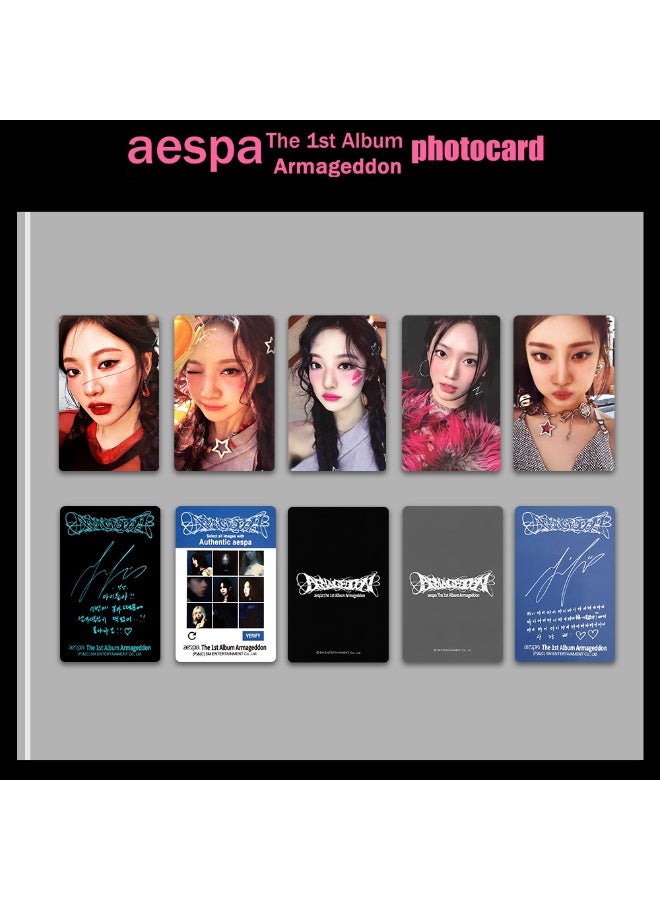 NIBEMINENT 5 Pcs Kpop Aespa - NINGNING Armageddon Lomo Cards Card For Fans Collection Gifts - Image 1