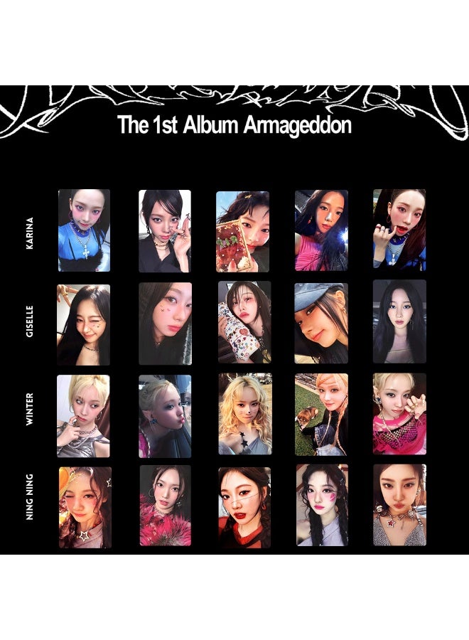 NIBEMINENT 5 Pcs Kpop Aespa - NINGNING Armageddon Lomo Cards Card For Fans Collection Gifts - Image 2