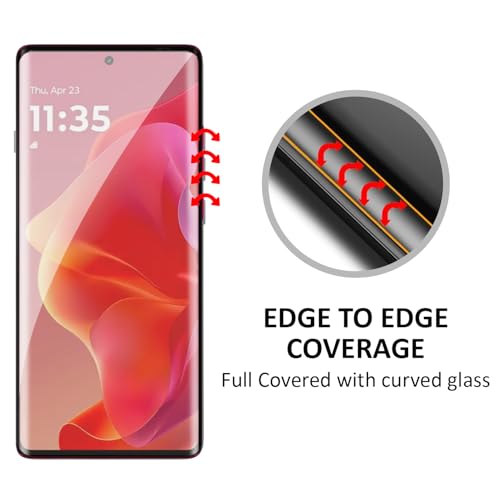 AIBEX UV Curved Tempered Glass for Motorola G85 5G| Full Screen Edge-to-Edge Protection | UV Glue & UV Light Included | 9H Hardness | Anti-Bubble | Scratch Resistant | HD Clarity - Image 5