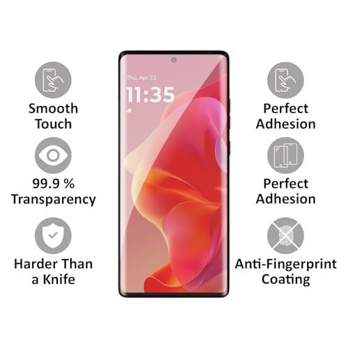 AIBEX UV Curved Tempered Glass for Motorola G85 5G| Full Screen Edge-to-Edge Protection | UV Glue & UV Light Included | 9H Hardness | Anti-Bubble | Scratch Resistant | HD Clarity - Image 4