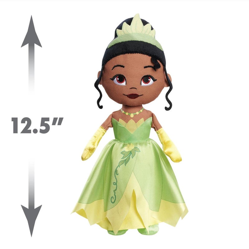 Just Play Disney Princess So Sweet Tiana 12.5-inch Plush Doll, Green Ball Gown, Black Hair, Soft Plush, Kids Toys for Ages 3 Up by Just Play - Image 3