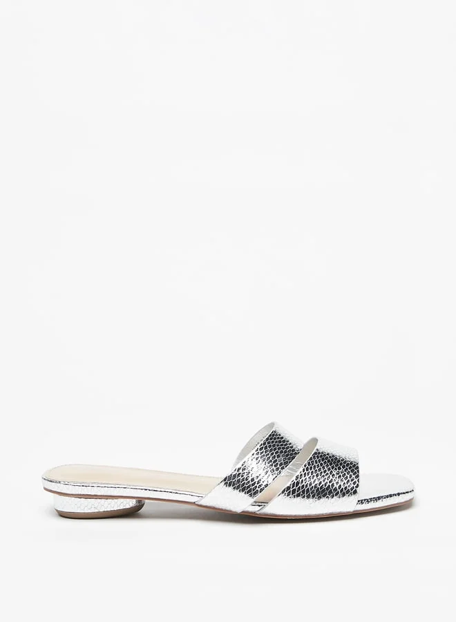 Flora Bella By Shoexpress Women's Textured Slip-On Flat Sandals