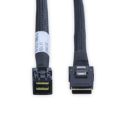 10Gtek SFF-8643 to SFF-8087 Mini SAS HD Cable, SAS 3.0 to 2.0, Compatible with RAID Controllers, Servers, Backplanes and Hosts, 100-Ohm, 0.8-m(2.6ft), 2 Pack - Image 4