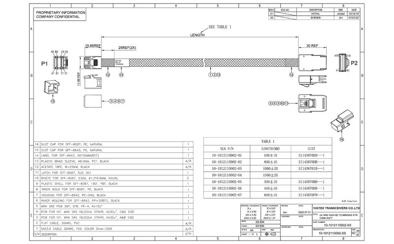 10Gtek SFF-8643 to SFF-8087 Mini SAS HD Cable, SAS 3.0 to 2.0, Compatible with RAID Controllers, Servers, Backplanes and Hosts, 100-Ohm, 0.8-m(2.6ft), 2 Pack - Image 3