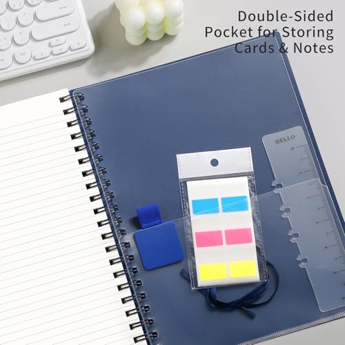 EMSHOI A5 Spiral Notebook College Ruled Lined Journal, Small 5.7" X 8.22", 300 Pages/150 Sheets, 100gsm Thick Paper, Waterproof Hardcover, for Office School Women Men Work Writing Notes, Blue - Image 5