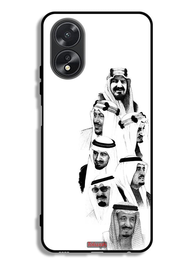 Tolwak Oppo A38 Protective Case Cover Saudi Kings Art B_W - Image 1