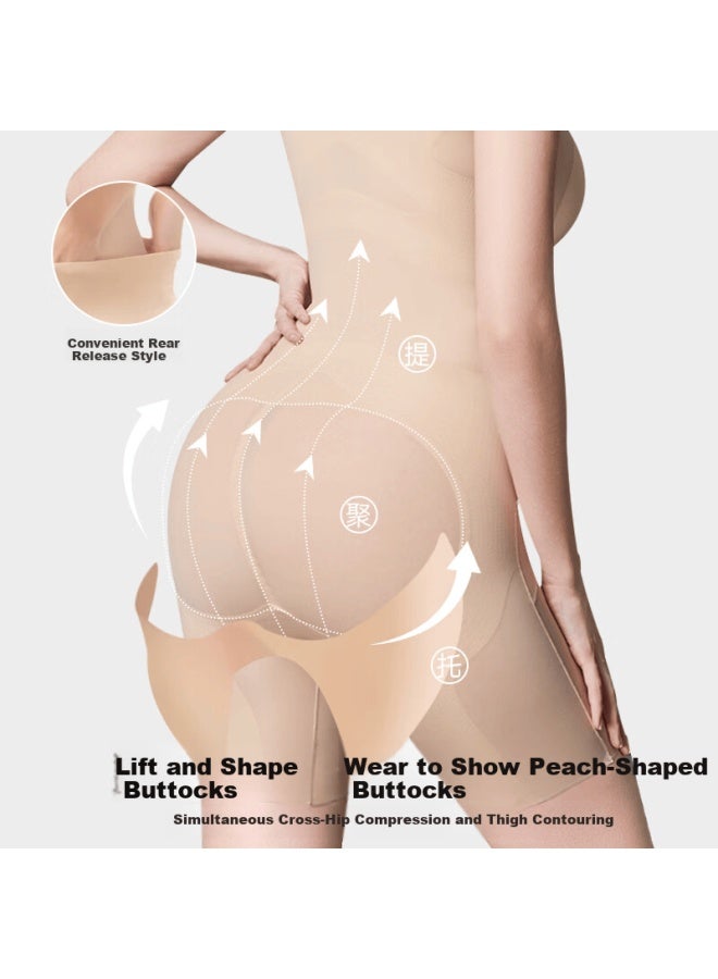 GRACEWELL Tingmei Ultra-thin Shaping Bodysuit Strong Abdomen Control Hip Lift One-piece Back-zip Seamless Waist Shaper Skin-friendly 2XL - Image 3