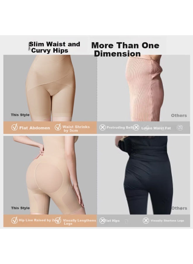 GRACEWELL Tingmei Ultra-thin Shaping Bodysuit Strong Abdomen Control Hip Lift One-piece Back-zip Seamless Waist Shaper Skin-friendly 2XL - Image 5