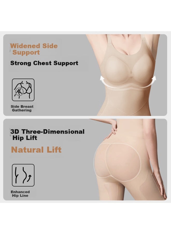 GRACEWELL Tingmei Ultra-thin Shaping Bodysuit Strong Abdomen Control Hip Lift One-piece Back-zip Seamless Waist Shaper Skin-friendly 2XL - Image 4