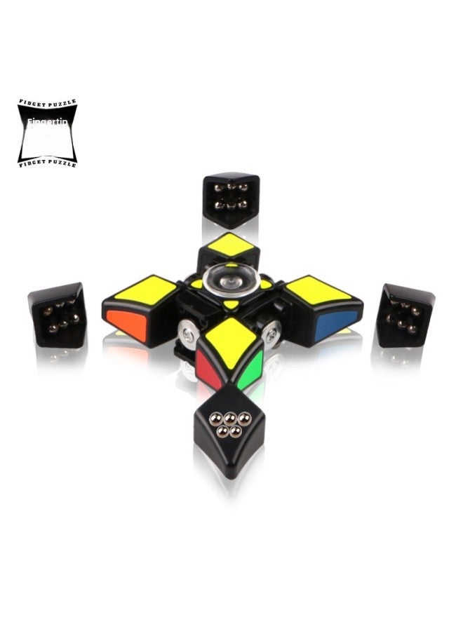 Qiyi Rubik's Cube Fingertip Top Rubik's Cube Rubik's Cube 133 Finger Cube Children's Fingertip Top Toy Rubik's Cube-Color:Bright Black  - Image 3