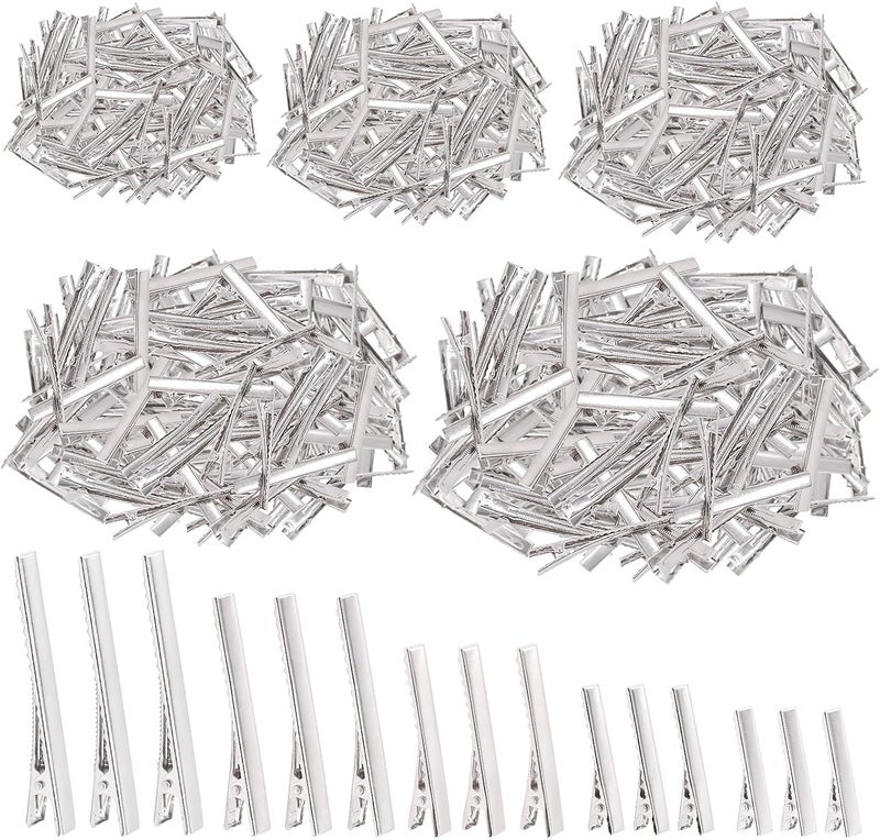 Swpeet 270Pcs 5 Sizes Alligator Hair Clips Assortment Kit, for Metal Duck Bill Hair Clips Flat Top Single Prong Hairpins for Hair Styling DIY Accessories - Image 1