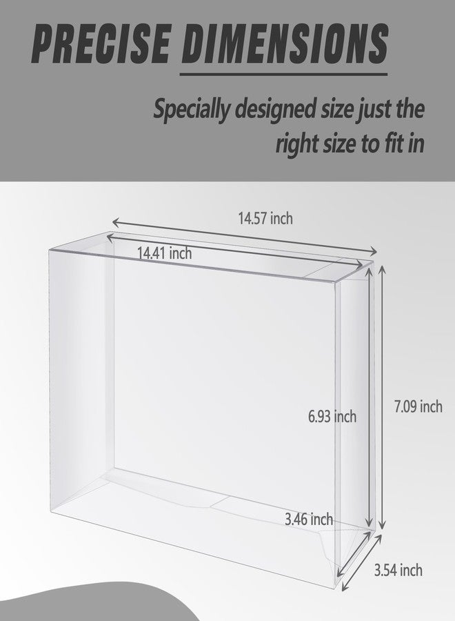 DEDC 1pcs Super-Premium Collection Plastic Protectors Display Box Booster Box Case Thick Booster Box Protector PET Plastic Box Booster Pack case (14.5"*7"*3.5") - Image 3