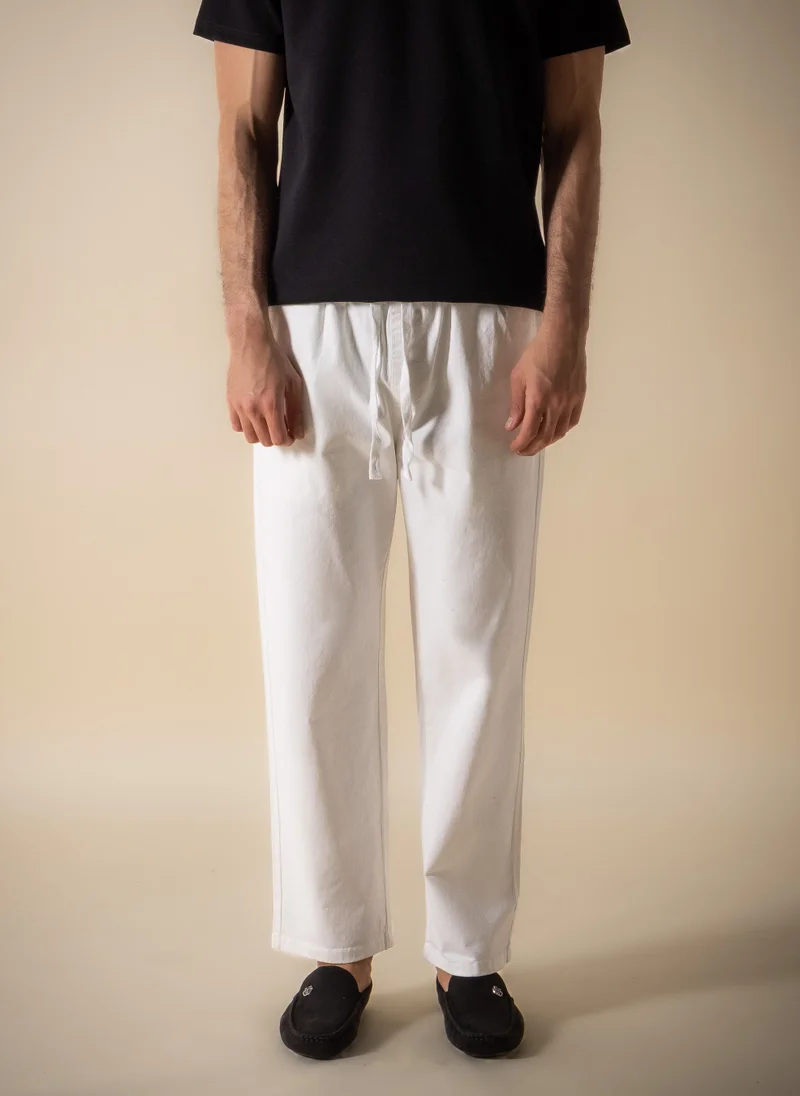 شايبس COTTON LINEN RELAX FIT TROUSERS