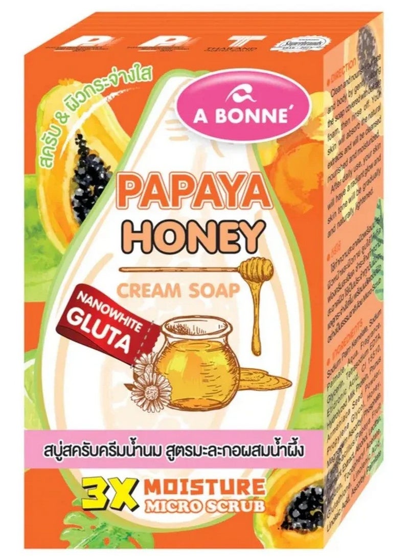 A BONNE Papaya Honey Cream Soap 90G - Image 1
