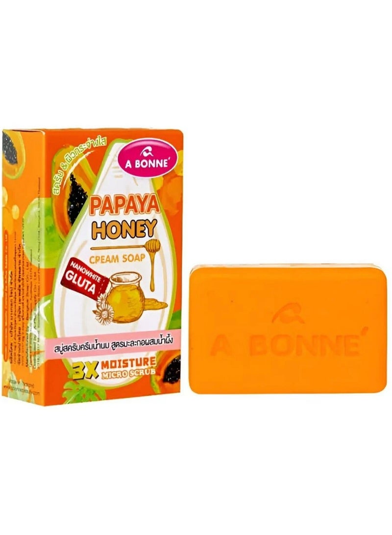 A BONNE Papaya Honey Cream Soap 90G - Image 3
