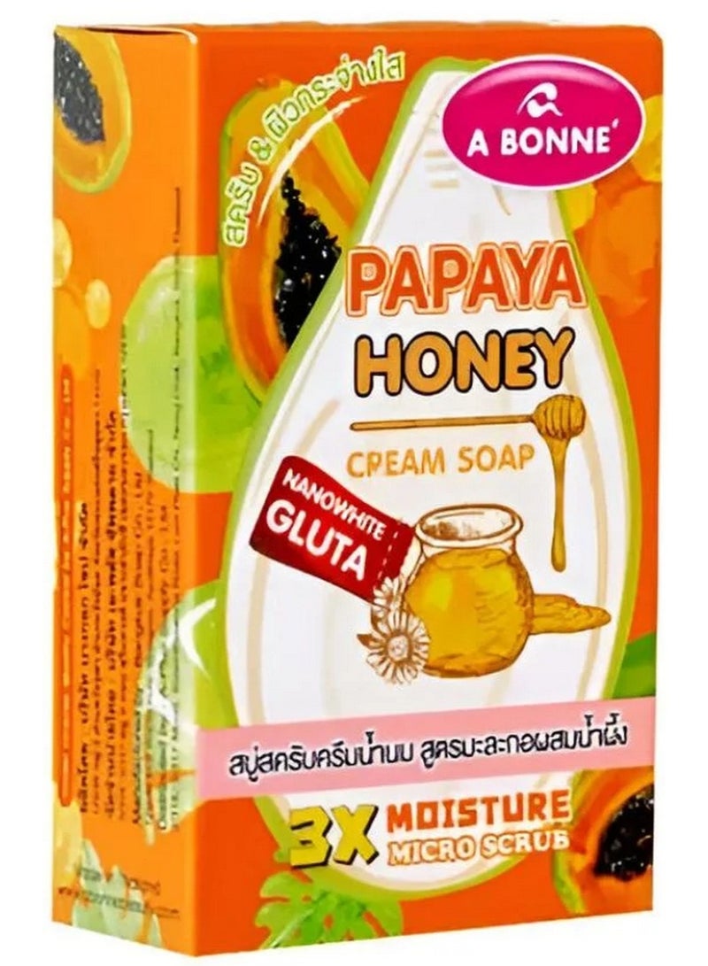A BONNE Papaya Honey Cream Soap 90G - Image 2