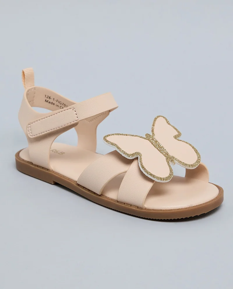 أر أند بي Appliqued Ankle Strap Flat Sandals