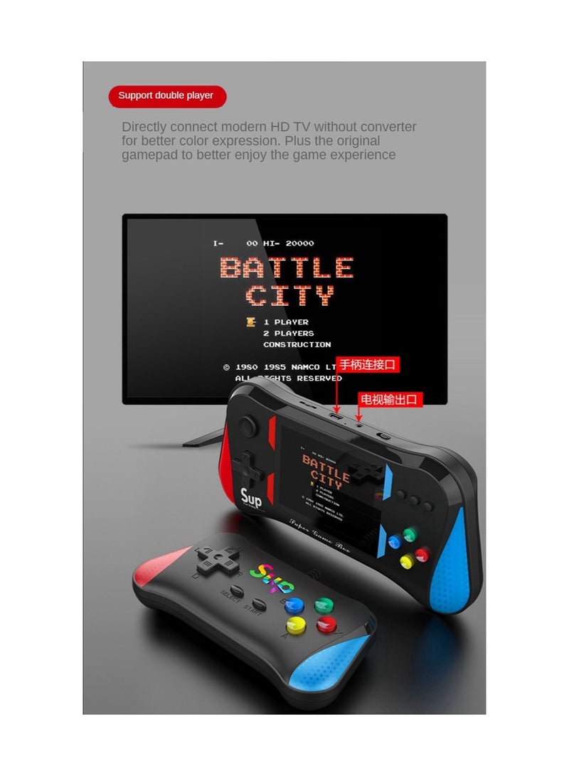 Handheld Game Console, Built-in 500 Games 3.5’’ LCD Color Screen Retro Gaming System, Support TV Output, Portable Rechargeable Game Console with Dual Joystick, Ideal Gift for Kids and Adult (Black) - Image 5