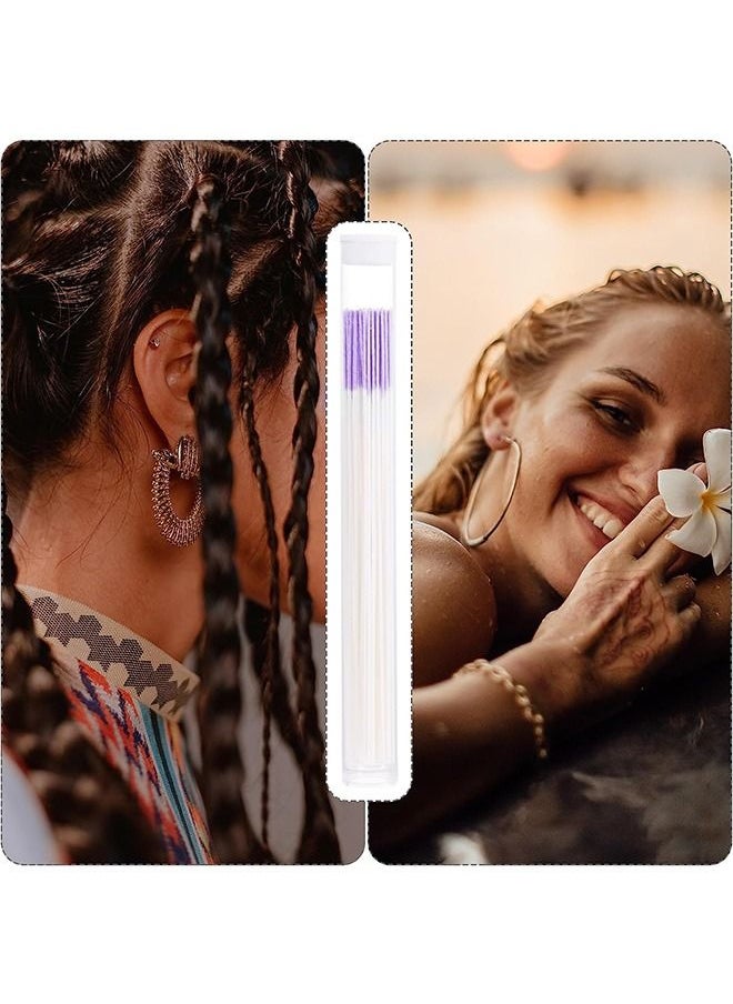 Generic - 180 Pcs Disposable Earrings Hole Cleaner, Fragrance Odor Removal Ear Piercing Care Line Kit, Paper Piercing Cleaning Line Tool (Purple+Blue+Yellow) - Image 1