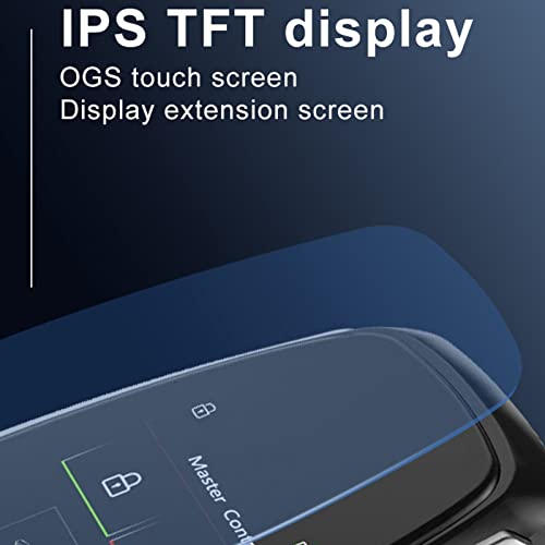 Naroote جهاز بدء تشغيل السيارة عن بُعد، مفتاح عرض ملصق السيارة تغيير مفتاح LCD الذكي، زر واحد لبدء تشغيل السيارات (أسود) - Image 3