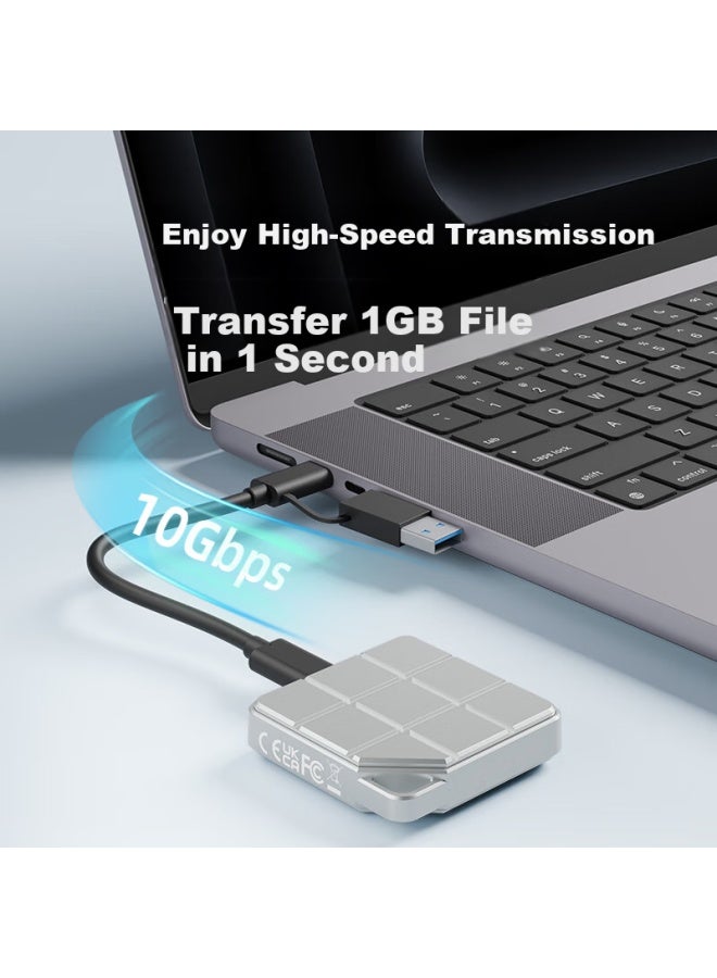 Maiwo K1723p2 2230/42 Hard Drive Enclosure, M.2 Nvme/sata Dual-protocol Ssd Portable Hard Drive Enclosure, Compatible With Phones And Laptops For Ssd Expansion External Box - Image 2