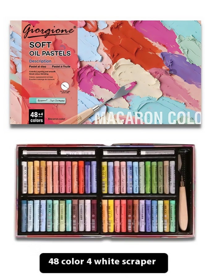جيورجيون 48 ماكارونس الثقيلة الصباغ النفط الباستيل مجموعة-سوبر لينة الطباشير مع ملعقة أداة - Image 1