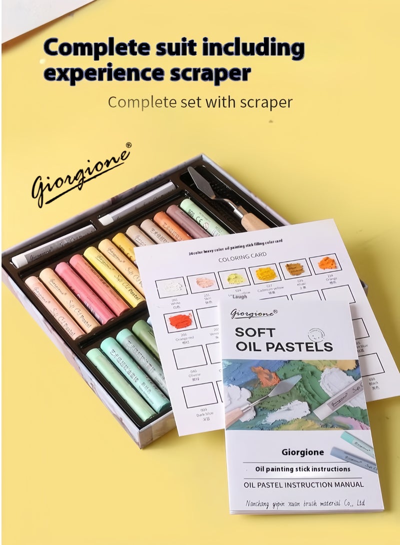 جيورجيون 48 ماكارونس الثقيلة الصباغ النفط الباستيل مجموعة-سوبر لينة الطباشير مع ملعقة أداة - Image 5