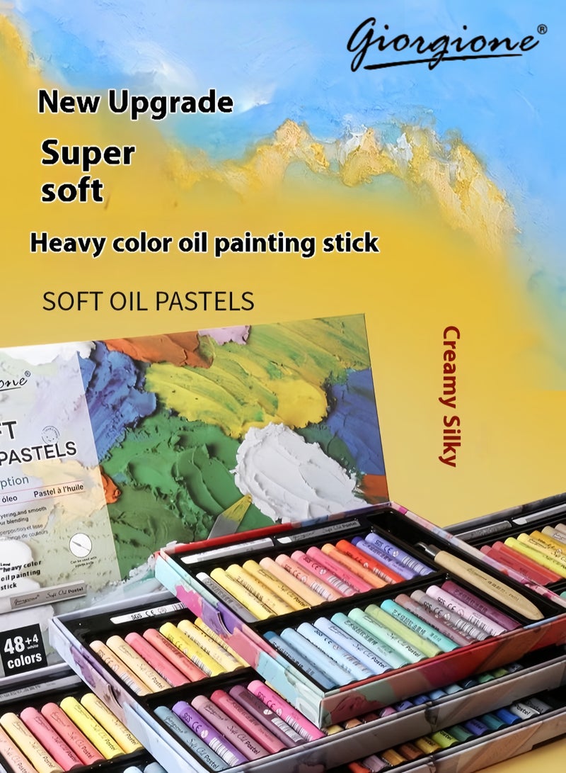 جيورجيون 48 ماكارونس الثقيلة الصباغ النفط الباستيل مجموعة-سوبر لينة الطباشير مع ملعقة أداة - Image 3