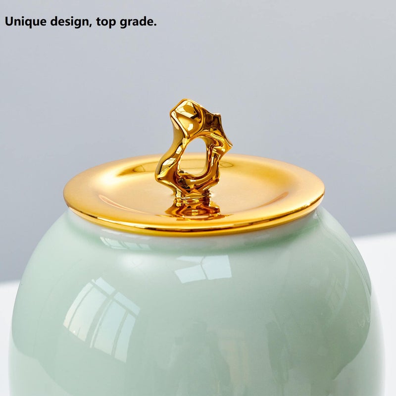 LINES ARTE Medium Urns for Human Ashes  6.7x5.2Inch Ceramic Medium Size Butterfly Urns for Ashes Adult Female/Mom/Women  Decorative Cremation Urns for Adult Ashes - Image 3