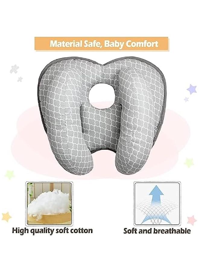 Gonice Baby Head Neck Support Pillow, 2 in 1 BabyTravel Pillow, Baby Neck Head Support Car Seat Insert Cushion, Adjustable Head Pillow for Kids Toddler (Grey) - Image 4